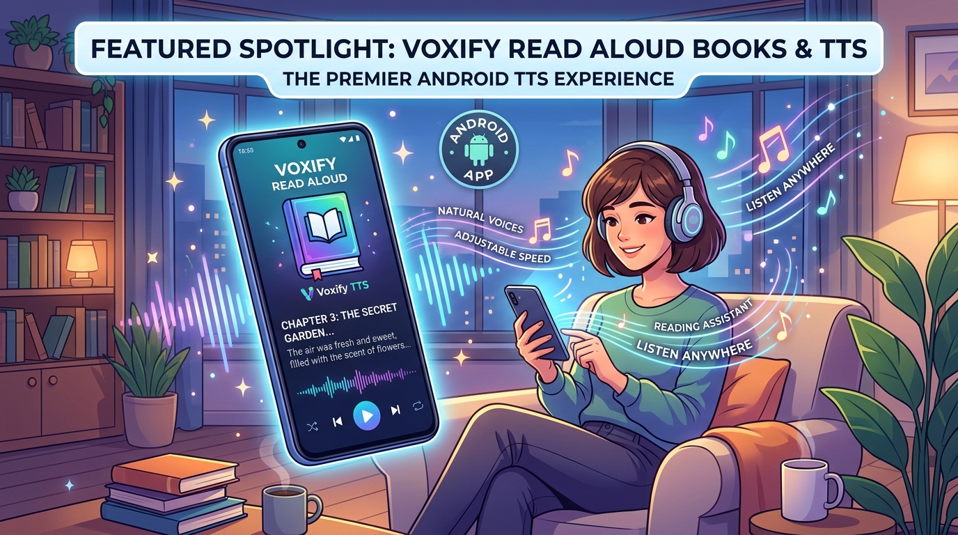 Featured Spotlight: Voxify Read Aloud Books & TTS – The Premier Android TTS Experience
