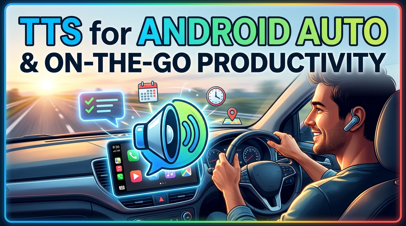 TTS for Android Auto: Productivity on the Go
