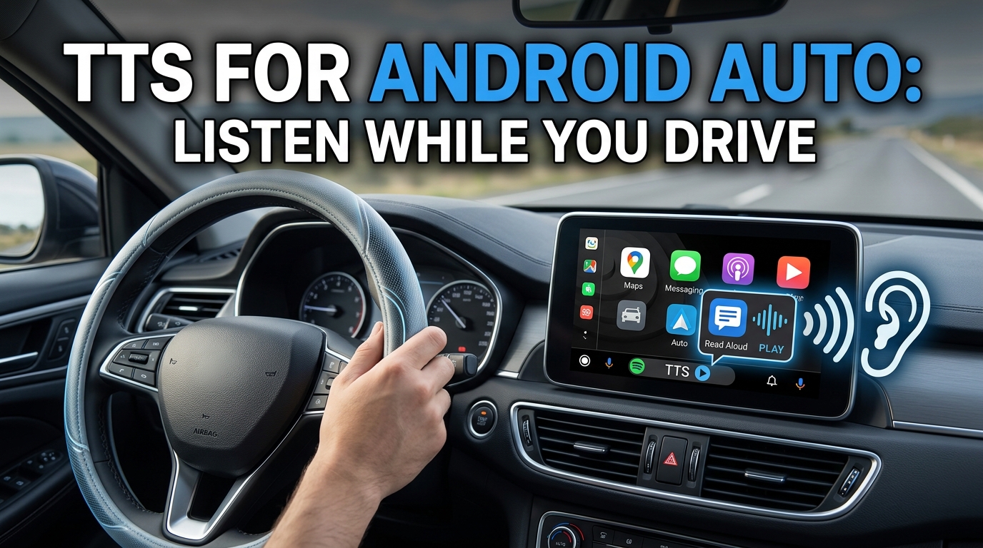 On-the-Go Listening: TTS for Android Auto & Commutes
