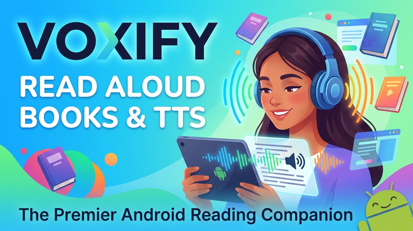 Voxify Read Aloud Books & TTS: The Premier Android Reading Companion