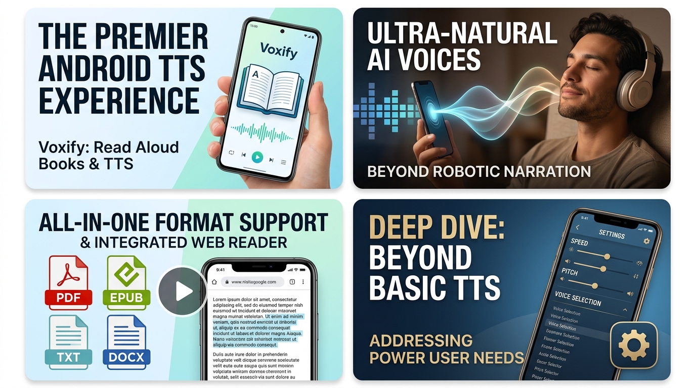 Voxify Read Aloud Books & TTS: The Premier Android TTS Experience
